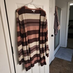 Striped Brown and Cream Women's Sweater